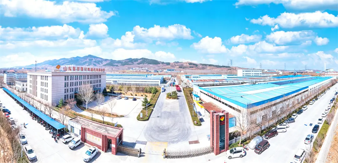 Aerial view of Shandong Luqiao New Materials Corporation factory