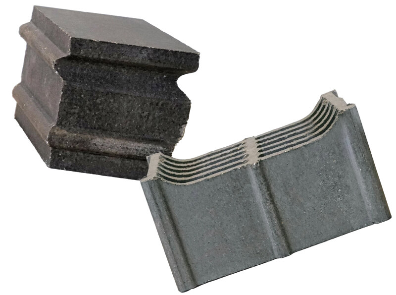 Burn-free fireclay brick